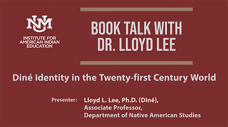 Flyer promoting a book talk with dr. lloyd lee